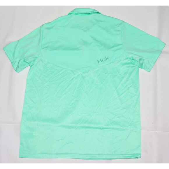 Huk Icon X Men's Performance Short Sleeve Outdoors Fishing Polo Shirt Size Large - Picture 3 of 7